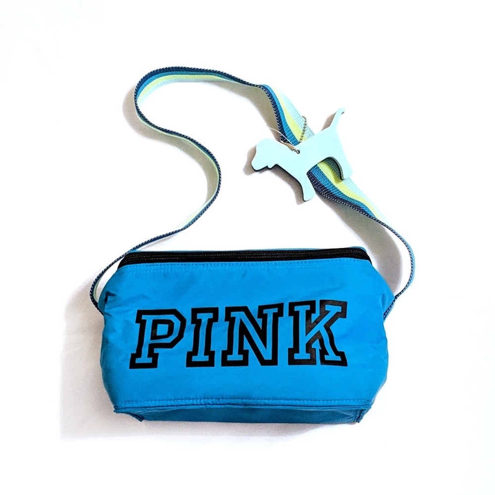 VS PINK Teal Cooler w/ Foam Dog Keyfob